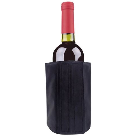 Funda enfriador de botellas de vino - Tamaño universal [Color negro].