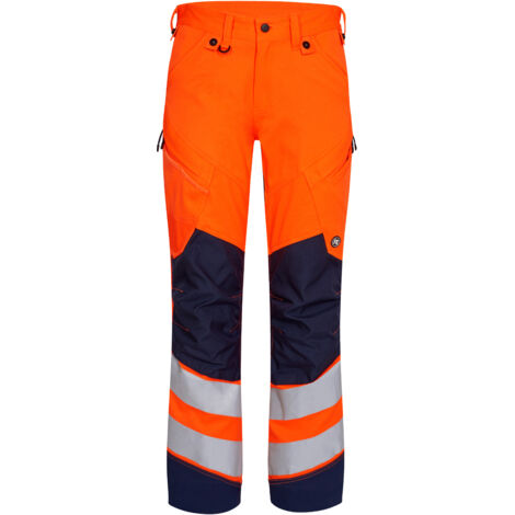 ENGEL Warnschutz Bundhose Safety Herren 2544-314 Gr. 44 orange/blue ink