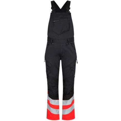 ENGEL Warnschutz Latzhose Safety 3546-314-2047 Gr. 54 schwarz/rot