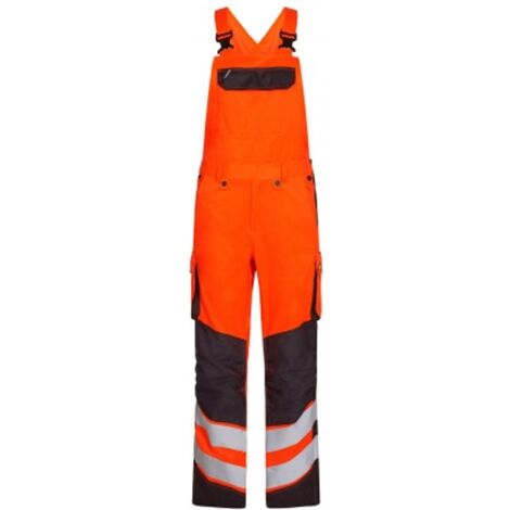 ENGEL Warnschutz Latzhose Safety Light 3545-319-1079 Gr. 56 orange/anthrazit grau