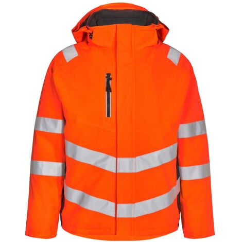 ENGEL Warnschutz Winterjacke Safety 1946-930-1079 Gr. 4XL orange/anthrazit grau