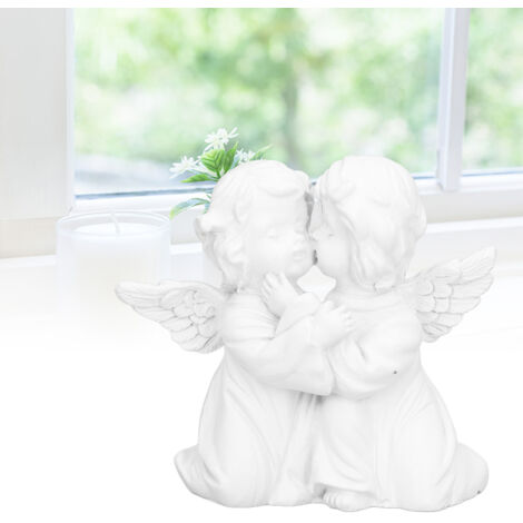 Engelsfigur, weiße Engelsstatuette aus Kunstharz, in Verpackungsform für Bürodekoration, 170 g (6 oz)