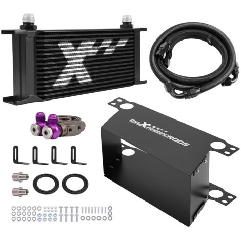Engine Oil Cooler Kit Universal 16 Row AN10 Aluminium Transmission Thermostatic