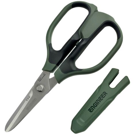 Engineer ph-57 versatile forbici con Integral salvadita – tagli fibra KEVLAR, cinture di pelle, treccia di rame, cavo di rete, cavo coassiale, corda e altro