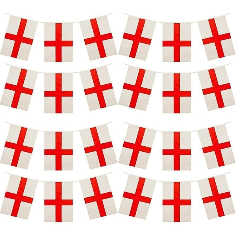 England Bunting St George Flag Bunting 20 Flags Approx 10m Long