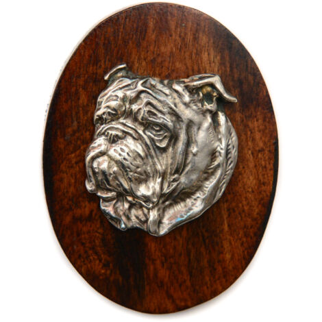 Englische Bulldogge, Bulldog I - Showbrosche, Startnummernclip, Hundeabzeichen von Art-Dog