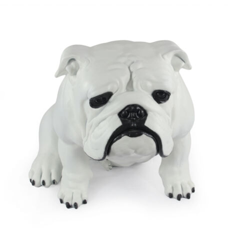 Englische Bulldogge, Bulldog II - eine lebensgroße Hundestatuette, eine Figur im Maßstab 1:1, eine Gartenstatue von Art-Dog