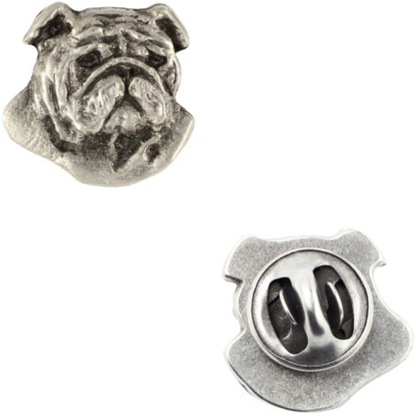 Englische Bulldogge, Bulldog II - Hundebrosche in Geschenkbox, edler Anstecker, Reversnadel von Art-Dog