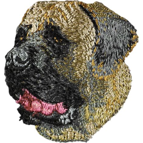 Englischer Mastiff, Mastiff - Aufnäher in Hundeform, bestickter Aufnäher, einzigartige Dekoration für einen Rucksack von Art-Dog