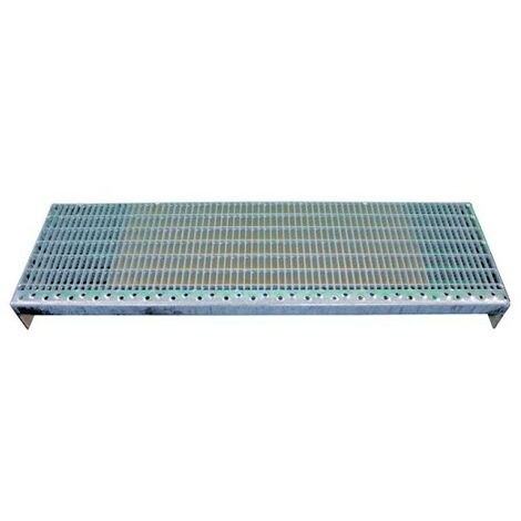 engmaschige Treppenstufe EP, 900x240 mm, verzinkt MW30x10, TS30/2, mit Antrittkante