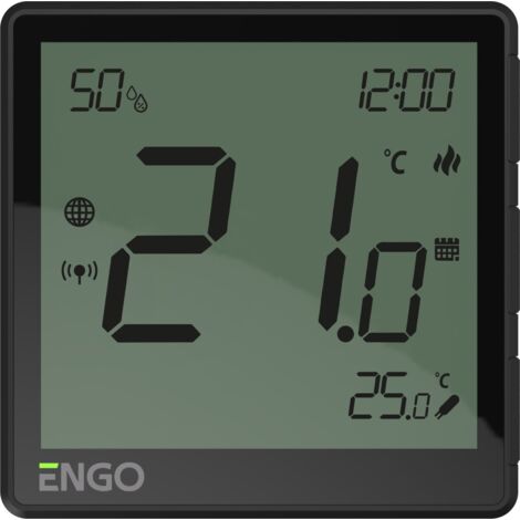 ENGO EONE-230B Internet-Temperaturregler, Unterputz, Täglich, ZigBee, Schwarz, 230V