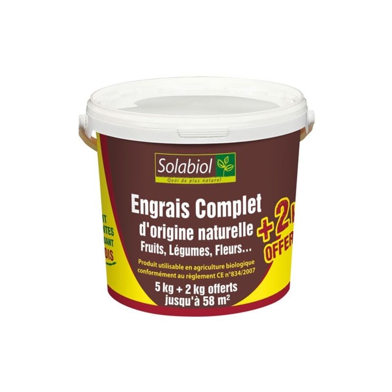 Engrais complet 5 + 2kg offert - Solabiol