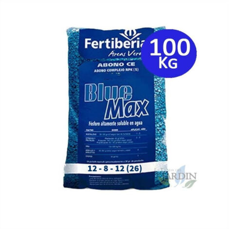 Engrais complexe Blue Max 12-8-12 de 100 kg Action rapide Haute solubilité du phosphore, de l'azote et du potassium