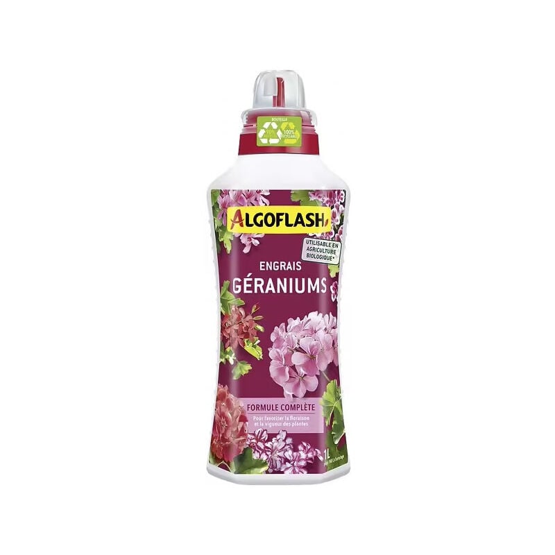 Algoflash - engrais geraniums 1L. GERALIB1000