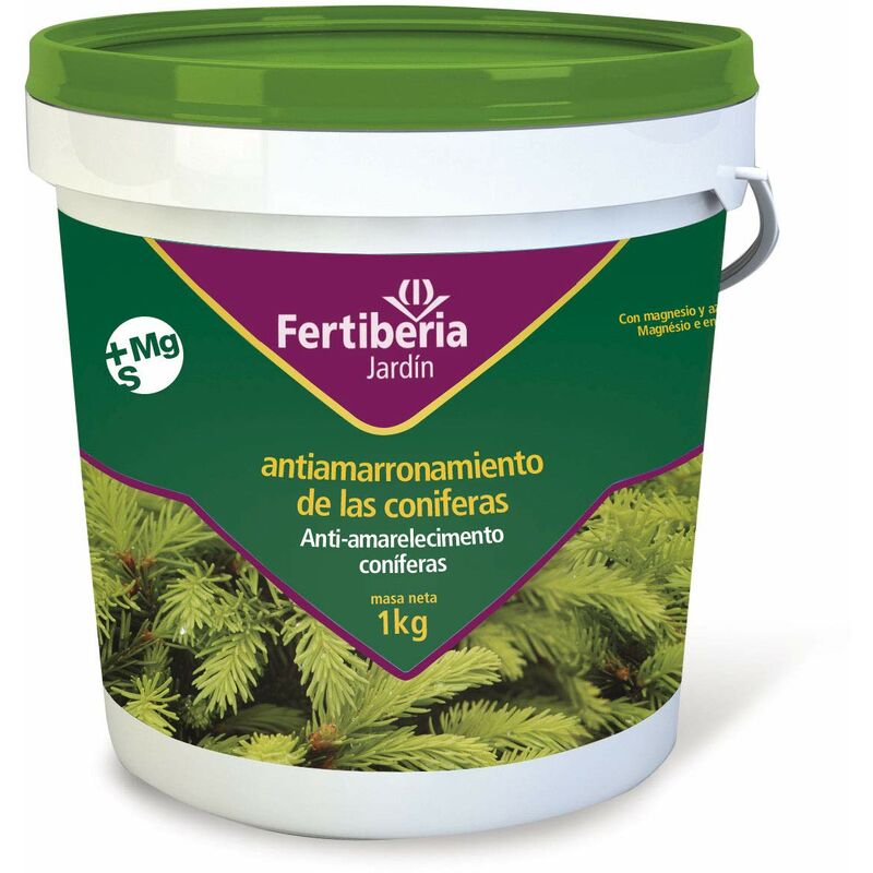 Fertiberia - Engrais granul pour cardins (pins, cyprs, sapins et le v»tre) avec effet anti-tincelant avec magnsium et soufre (mg + s) - 1 kg