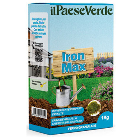 Engrais granulé Iron Max 1kg – Rénovateur pour pelouse et plantes – Agribios – Contre la mousse