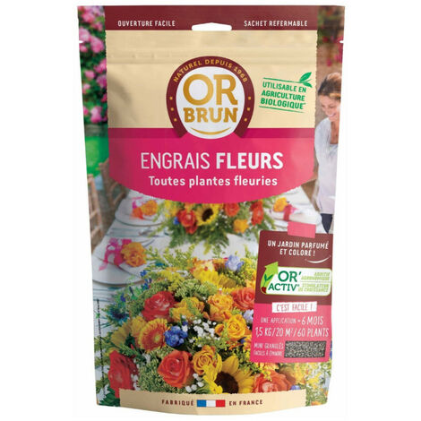 Engrais granulés fleurs - 1,5 kg - Or Brun