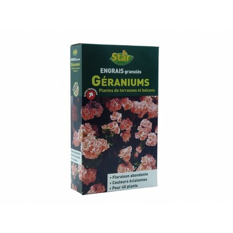 Engrais granulés géraniums 12-12-17 .1kg STAR