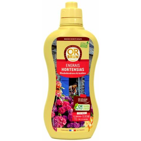 Engrais liquide hortensias et terre de bruyère Or Brun, 1 litre UAB