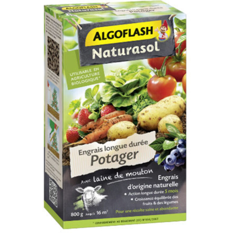 ALGOFLASH Engrais potager longue dur&eacute;e 800 g