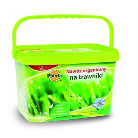 Engrais naturel pour gazon Planta, 3 kg en seau, bio, pour nourrir la pelouse