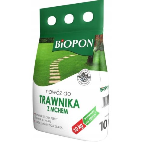 Engrais pour pelouse Biopon avec mousse et fer 10 kg