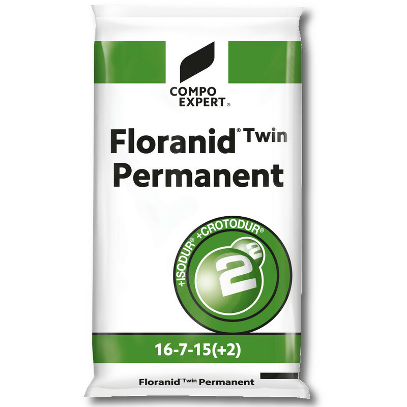 Compo Expert - Engrais pour pelouse Floranid Twin Permanent 25 kg Engrais professionnel Long terme
