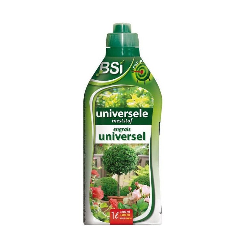 BSI - Engrais universel Plante d'intérieur / balcon - Avec Oligo-éléments et Chélates - 1 l