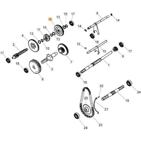 ENGRENAGE D'ORIGINE EMAK YF1325026