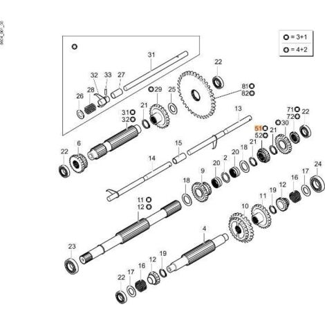 ENGRENAGE D'ORIGINE EMAK YF1375035