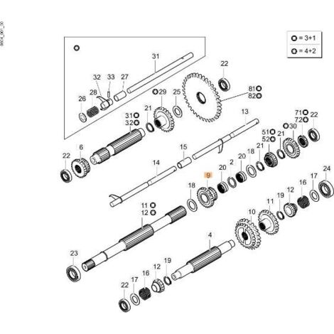 ENGRENAGE D'ORIGINE EMAK YF1375039