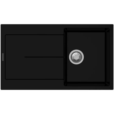 Enigma D100 lavello vasca e gocciolatoio nero