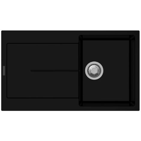 Enigma D100 schwarzes Spülbecken und Abtropffläche