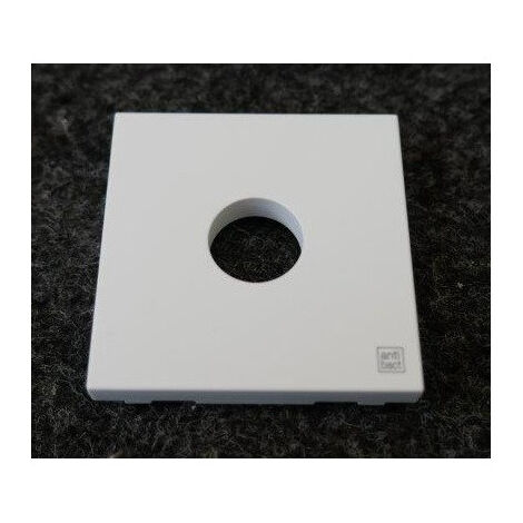 Enjoliveur 1 poste 2 modules blanc pure antibactérien pour prise TV simple série Gallery HAGER