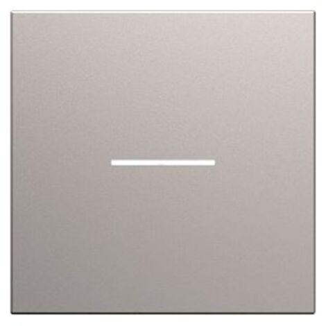 Enjoliveur 1 poste 2 modules gris titane pour interrupteur va-et-vient à voyant série Gallery HAGER