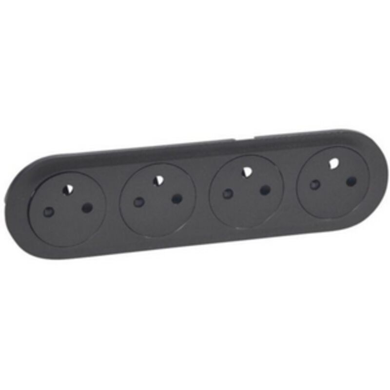 Legrand - enjoliveur céliane prise 4 x 2P+T surface précablée compacte - graphite LEG067914
