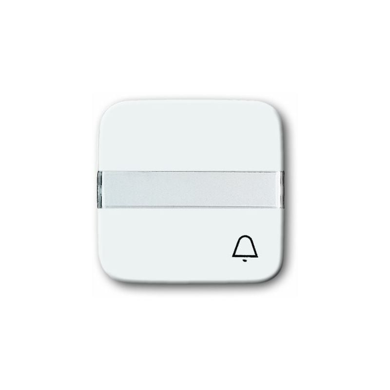 Busch-jaeger - 2506 N/KI-214 wippe mit schriftfeld und symbole klingel, alpinwei, reflex si