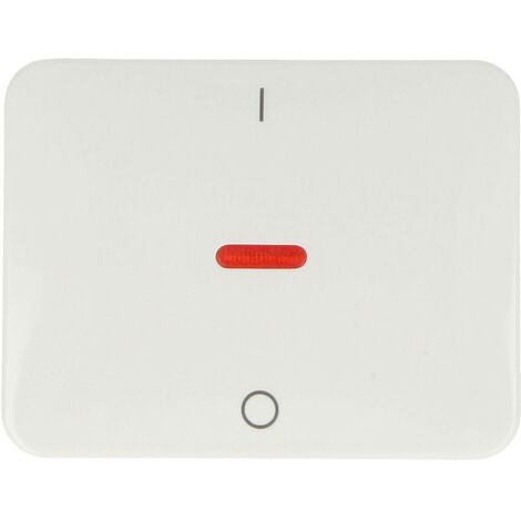 Enjoliveur avec fenêtre rouge et symbole I/O alpha