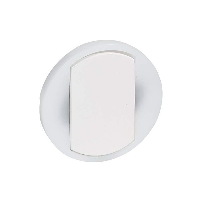 Céliane enjoliveur va et vient/poussoir avec couronne lumineuse doigt large blanc - 065004 - Legrand