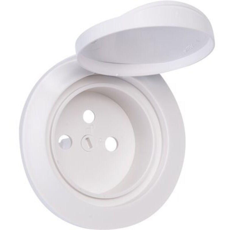 Legrand - 067812 enjoliveur à volet céliane pour prise de courant, 2P+T, IP44, blanc