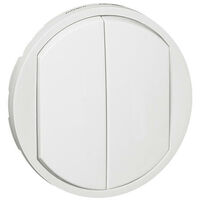 Enjoliveur Céliane pour double va-et-vient ou poussoir - Blanc - Legrand