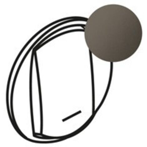 Enjoliveur Céliane pour interrupteur, va-et-vient ou poussoir porte étiquette finition graphite (067934)