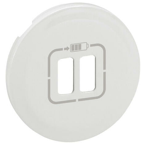 Enjoliveur Céliane pour module de charge double USB typeA - Blanc