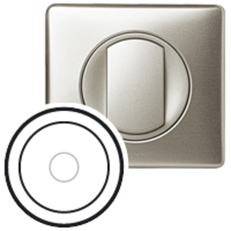 Legrand Céliane Enjoliveur Commande Tactile Verre Kaolin/titane - 068341