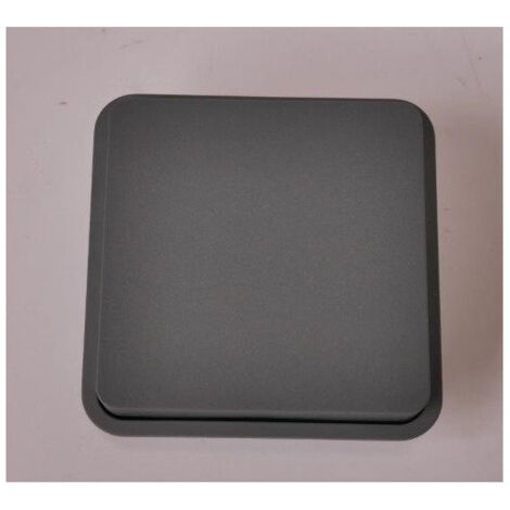 Enjoliveur couleur gris anthracite 1 touche KNX pour appareillage Cubyko HAGER