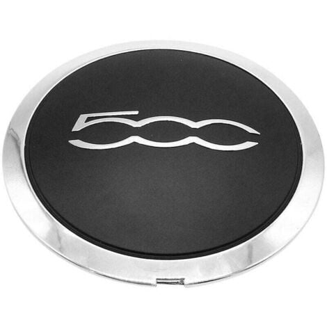 TUSERXLN Enjoliveur de 133 mm pour Fiat 500 - Cache central de roue, couleur argent,