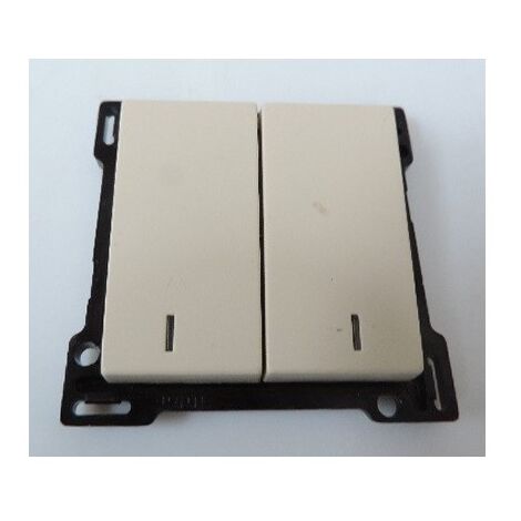 Enjoliveur de finition 2 doigts avec voyant pour commande double couleur Cream NIKO 100-61507