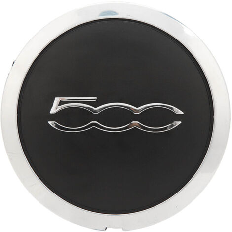 QIYAO Enjoliveur de roue 133mm fiat 500 enjoliveur argent - noir