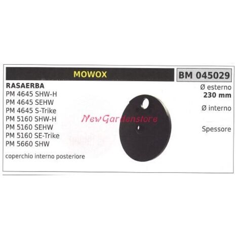Enjoliveur de roue arrière MOWOX Tondeuse à gazon PM4645SHW-H 045029