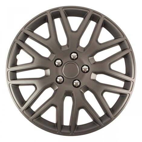 Enjoliveur de roue Dakar NC 16" graphite avec vis chromées